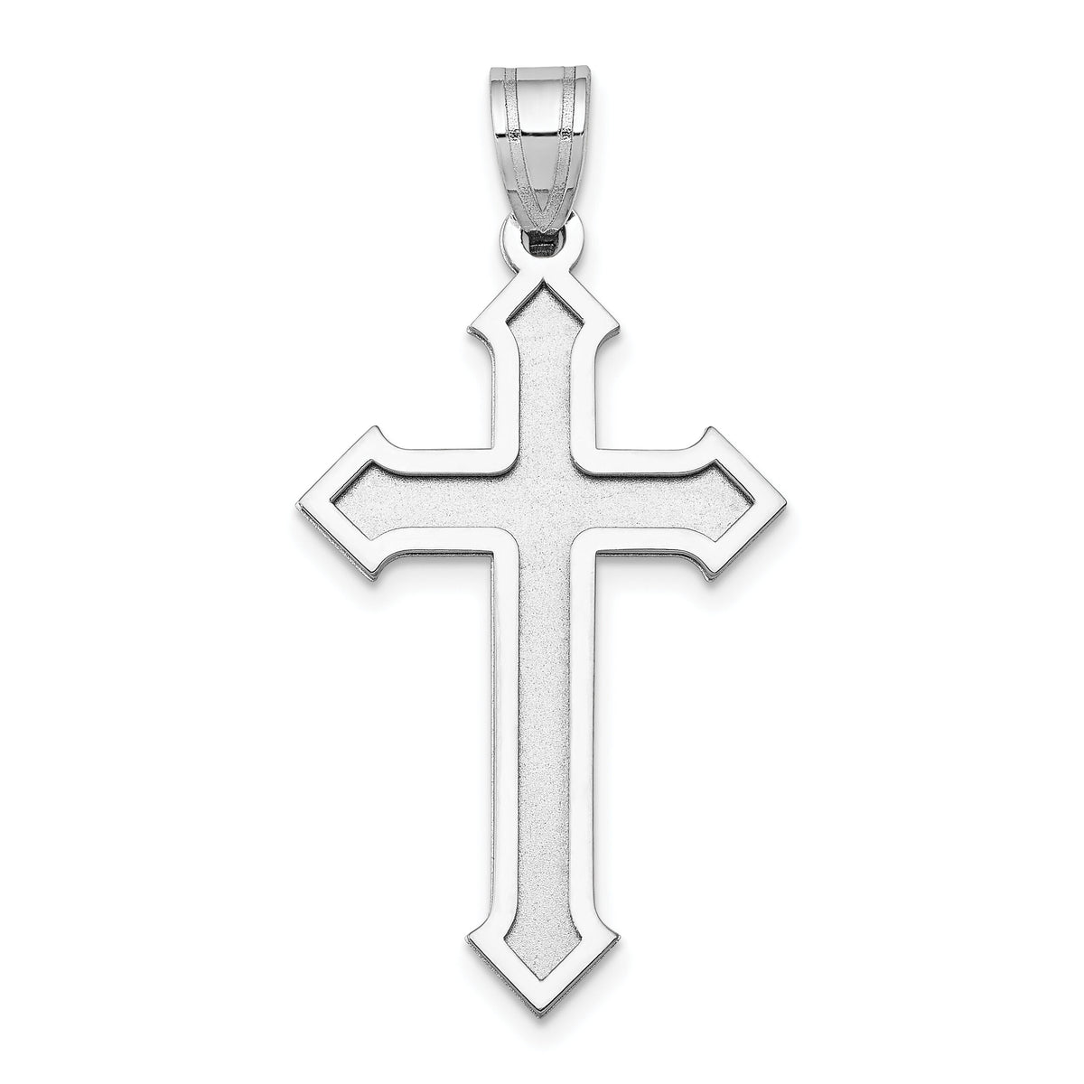 14k White Gold Passion Cross Pendant-XK592