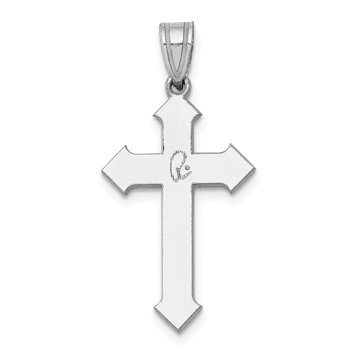 14k White Gold Passion Cross Pendant-XK600