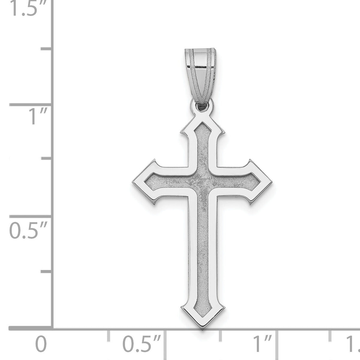 14k White Gold Passion Cross Pendant-XK600
