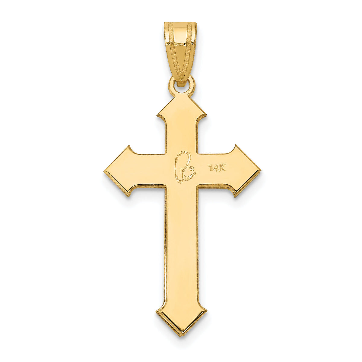 14k Passion Cross Pendant-XK601