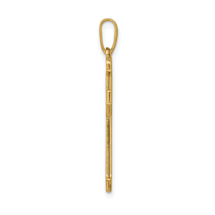 14k Passion Cross Pendant-XK609