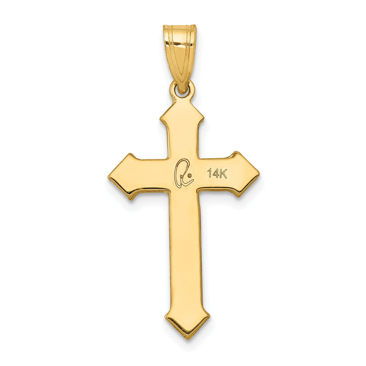 14k Passion Cross Pendant-XK609