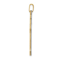 14k Two-tone Passion Cross Pendant-XK610