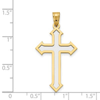 14k Two-tone Passion Cross Pendant-XK610