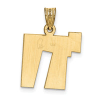 14k White Gold Solid Satin Chai Charm-XK665