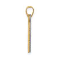 14k Two-Tone Solid Satin Chai Charm-XK674
