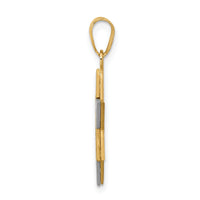 14K Two-Tone Star Of David Pendant-XK687