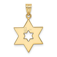 14K Two-Tone Star Of David Pendant-XK687