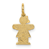 14k Mini Girl Hugs Charm-XK836