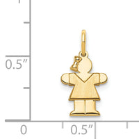 14k Mini Girl Hugs Charm-XK836