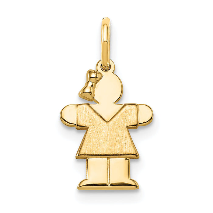 14k Mini Girl Hugs Charm-XK836