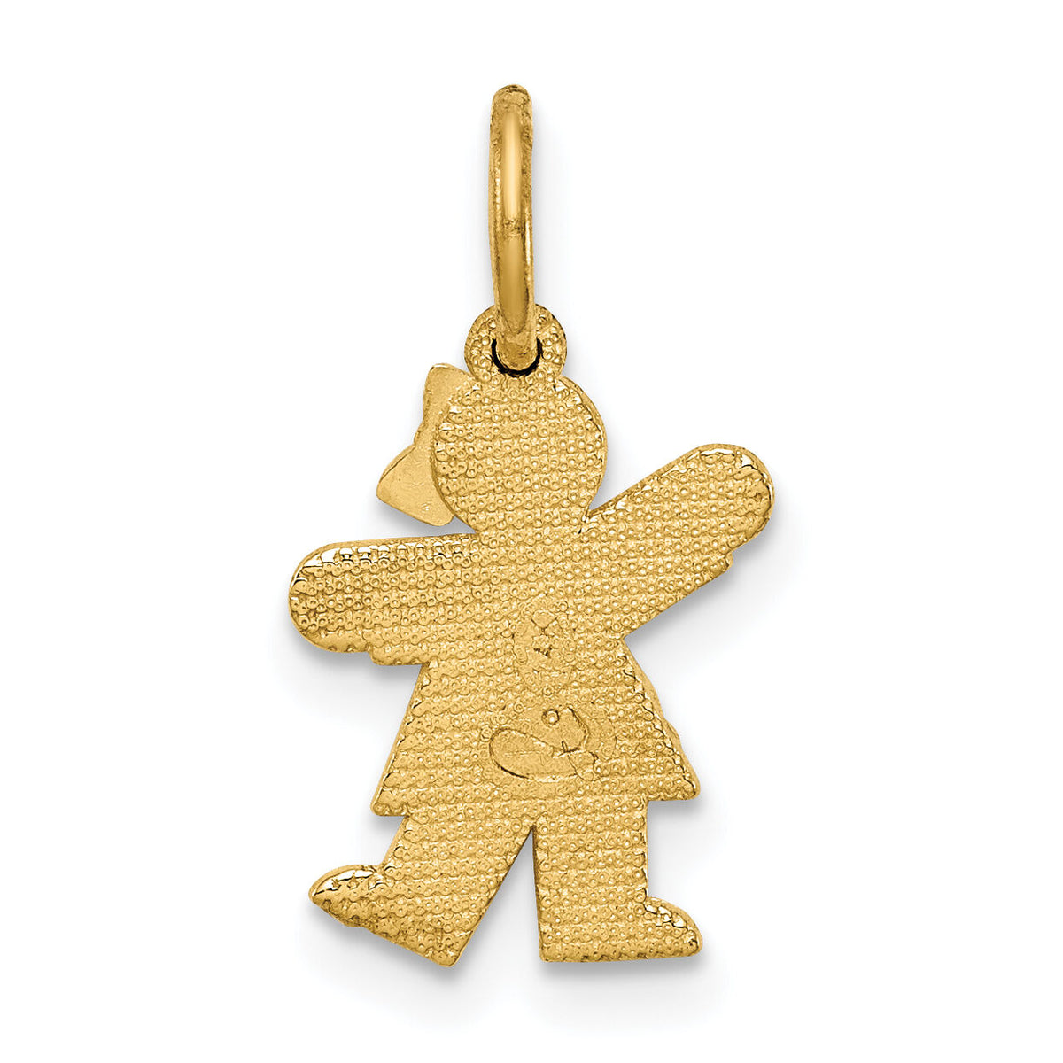 14k Mini Girl Kiss Charm-XK837