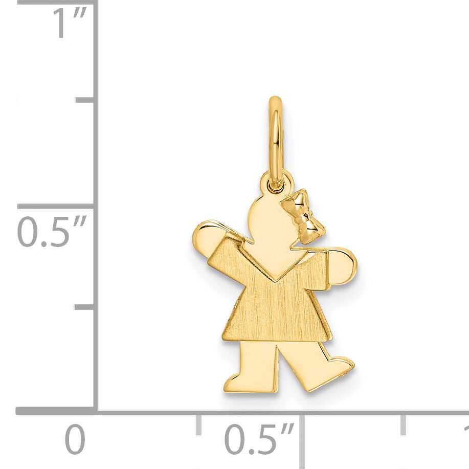 14k Mini Girl Kiss Charm-XK837