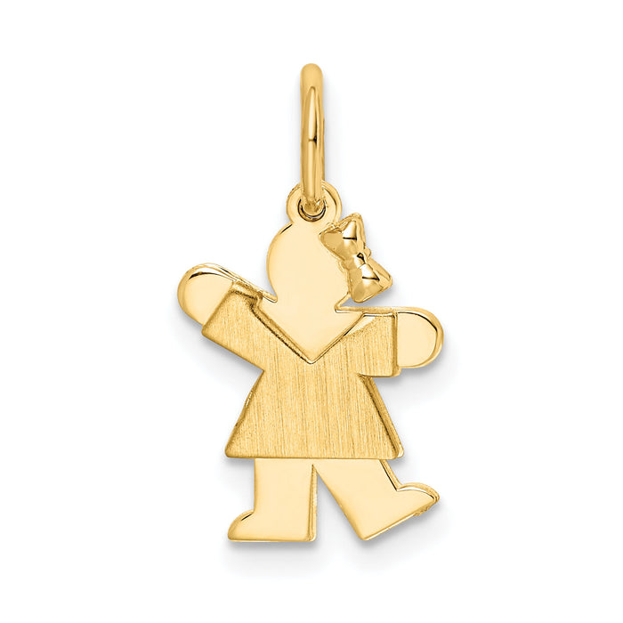 14k Mini Girl Kiss Charm-XK837