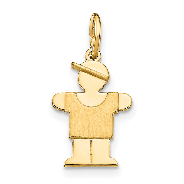 14k Mini Boy Hugs Charm-XK838