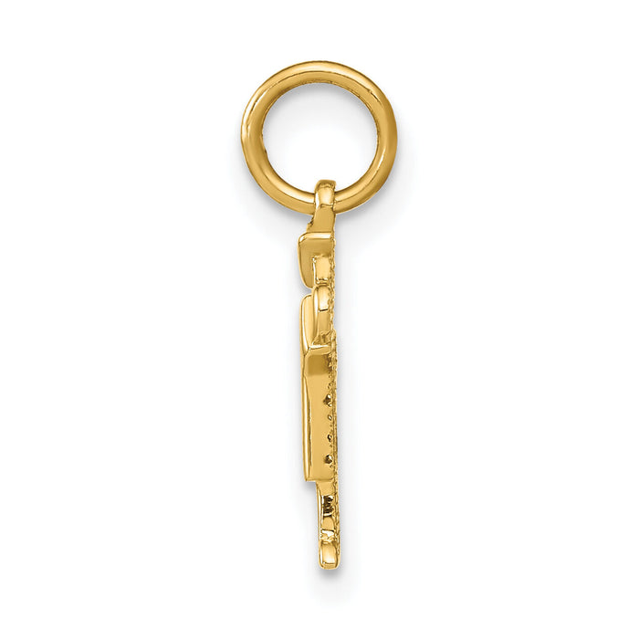 14k Mini Boy Kiss Charm-XK839