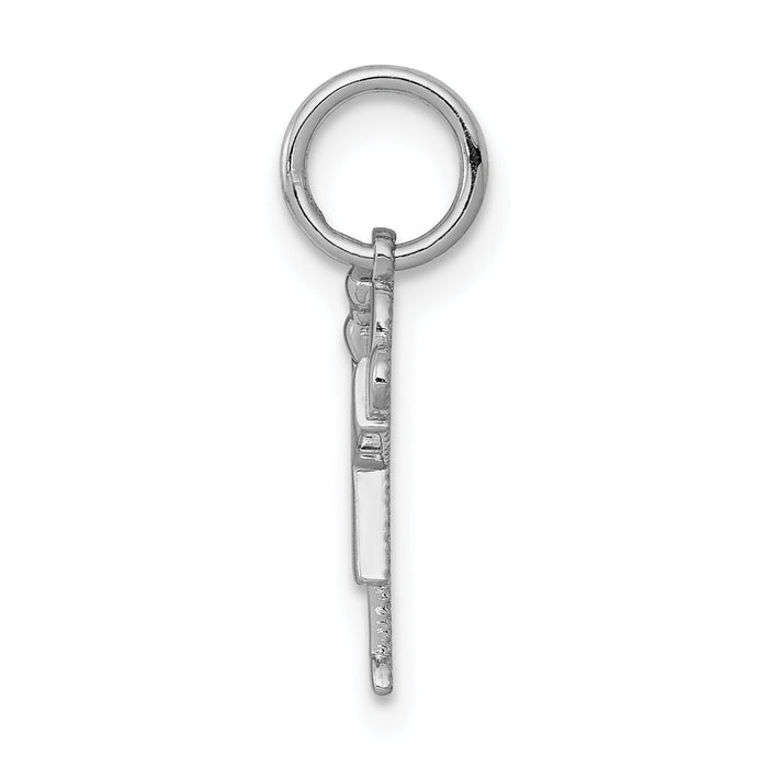 14k White Mini Girl Love Charm-XK841