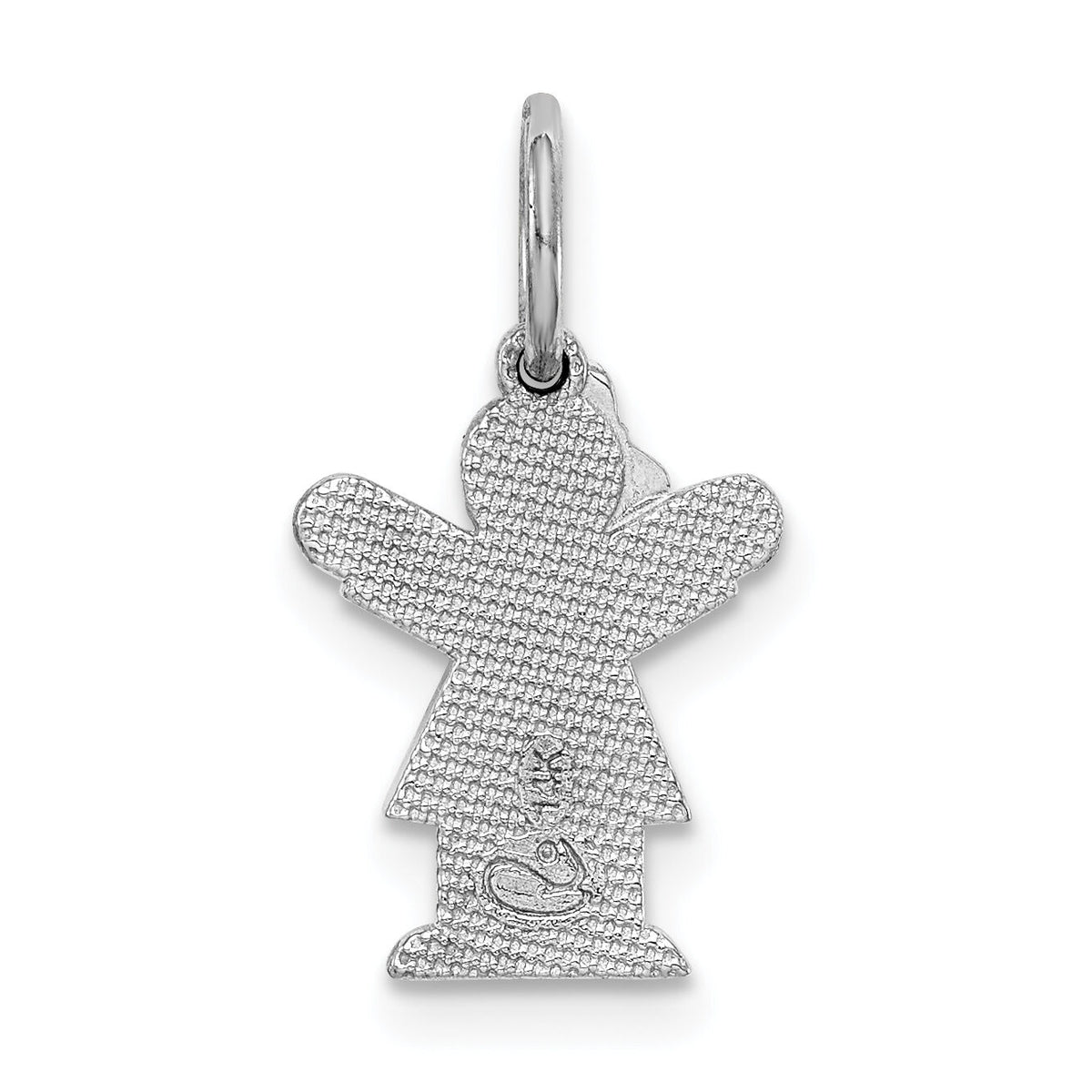 14k White Mini Girl Love Charm-XK841