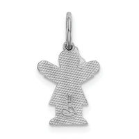 14k White Mini Girl Love Charm-XK841