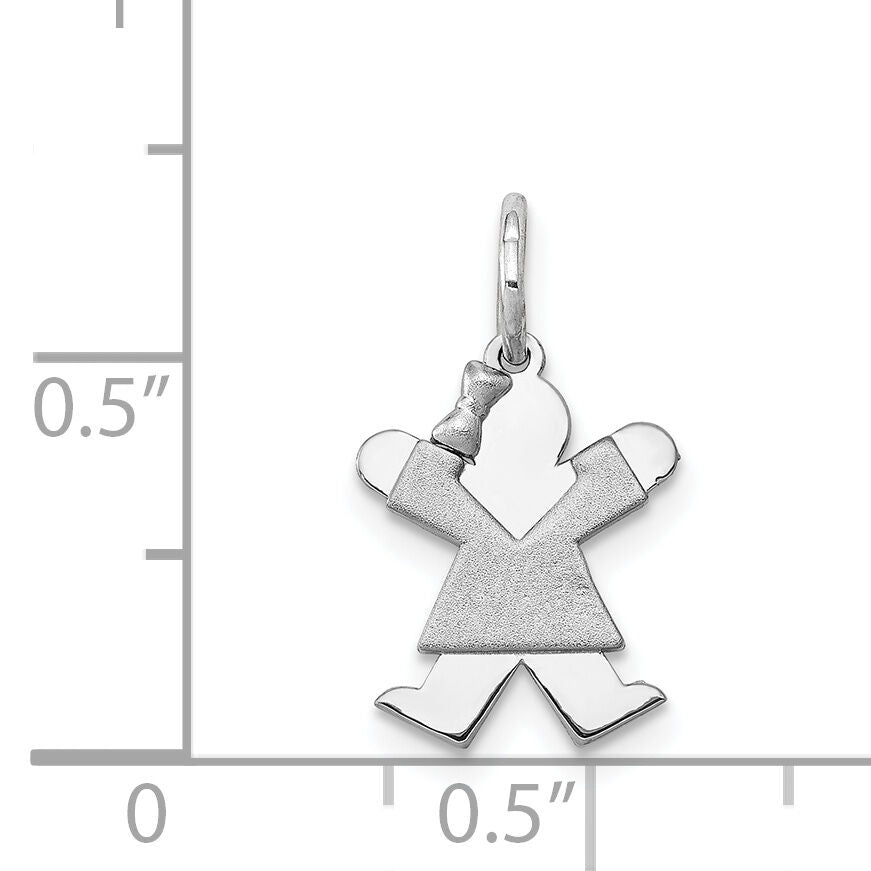 14k White Mini Girl Joy Charm-XK842