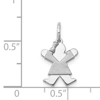 14k White Mini Girl Joy Charm-XK842
