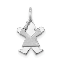 14k White Mini Girl Joy Charm-XK842