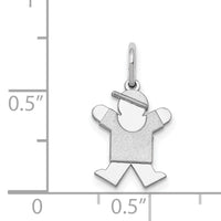 14k White Mini Boy Joy Charm-XK844