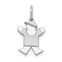 14k White Mini Boy Joy Charm-XK844