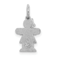 14k White Mini Girl Hugs Charm-XK845