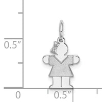 14k White Mini Girl Hugs Charm-XK845