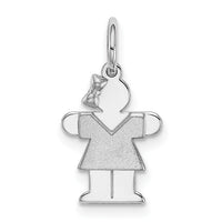 14k White Mini Girl Hugs Charm-XK845