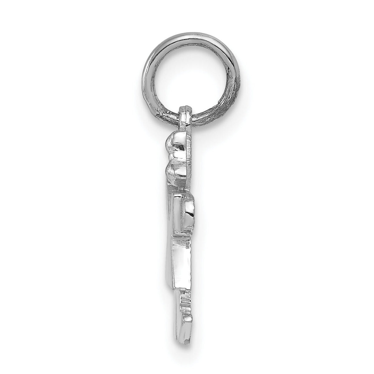 14k White Mini Girl Kiss Charm-XK846