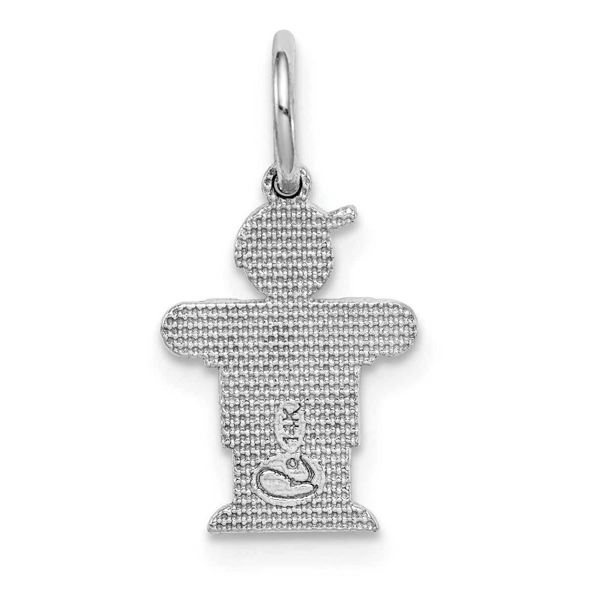 14k White Mini Boy Hugs Charm-XK847