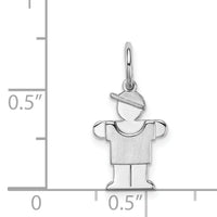 14k White Mini Boy Hugs Charm-XK847