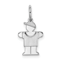 14k White Mini Boy Hugs Charm-XK847