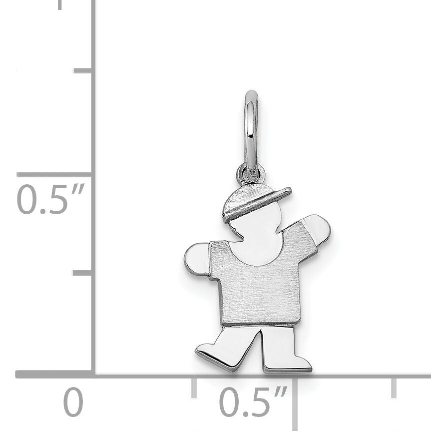 14k White Mini Boy Kiss Charm-XK848