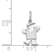 14k White Mini Boy Kiss Charm-XK848