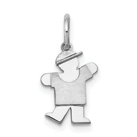 14k White Mini Boy Kiss Charm-XK848