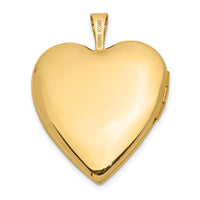 14ky 20mm Diamond Satin & D/C Cross Heart Locket-XL584