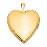 14K 20mm Plain Polished Heart Locket-XL588
