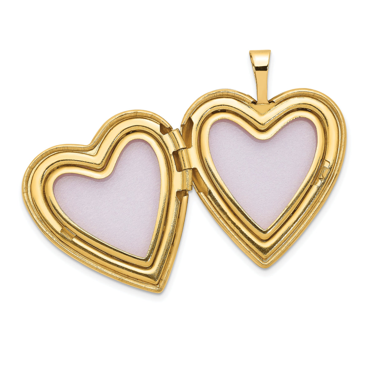 14K 20mm Plain Polished Heart Locket-XL588