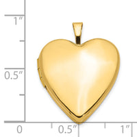 14K 20mm Plain Polished Heart Locket-XL588