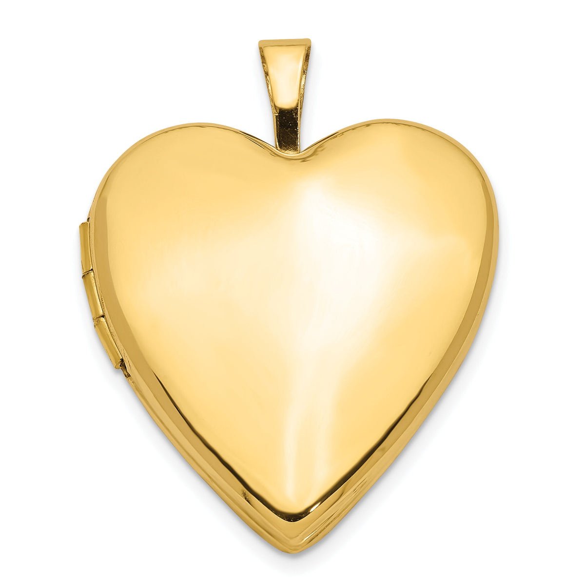 14K 20mm Plain Polished Heart Locket-XL588