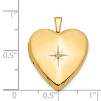 14K 20mm Diamond Heart Locket-XL590