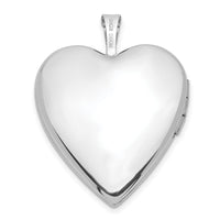14K 20mm White Gold Diamond Heart Locket-XL591