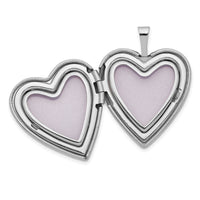 14K 20mm White Gold Diamond Heart Locket-XL591