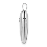14K 20mm White Gold Diamond Polished and Satin Heart Locket-XL595