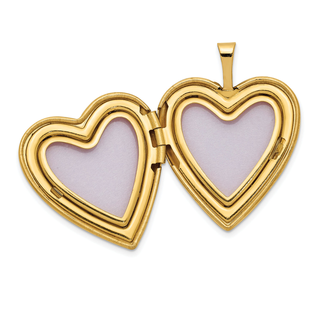 14K 20mm Diamond Satin I LOVE YOU Heart Locket-XL600