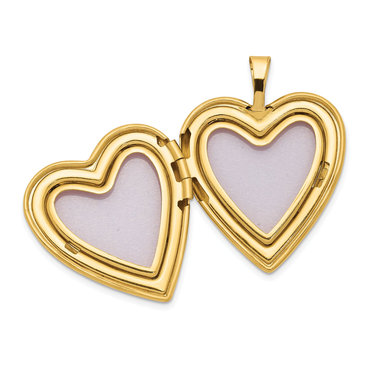 14K 20mm Enamel Rose Heart Locket-XL604