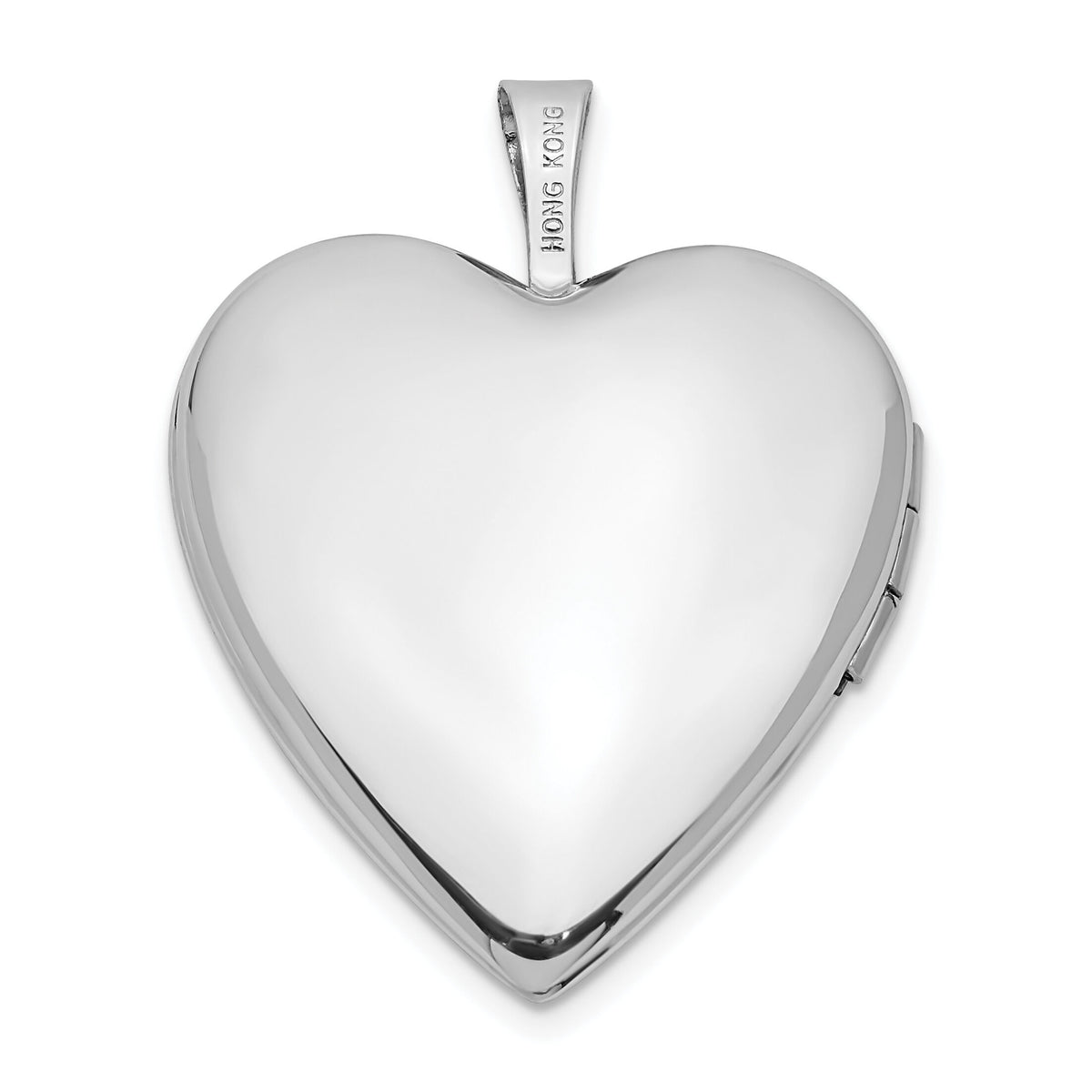 14K 20mm White Gold MOM w/Hearts Heart Locket-XL611